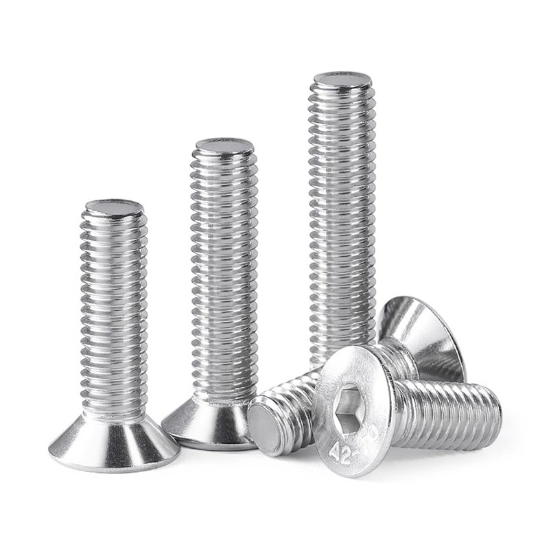 304 Stainless Steel Countersunk Hex Socket Screws, DIN7991, M3-M16