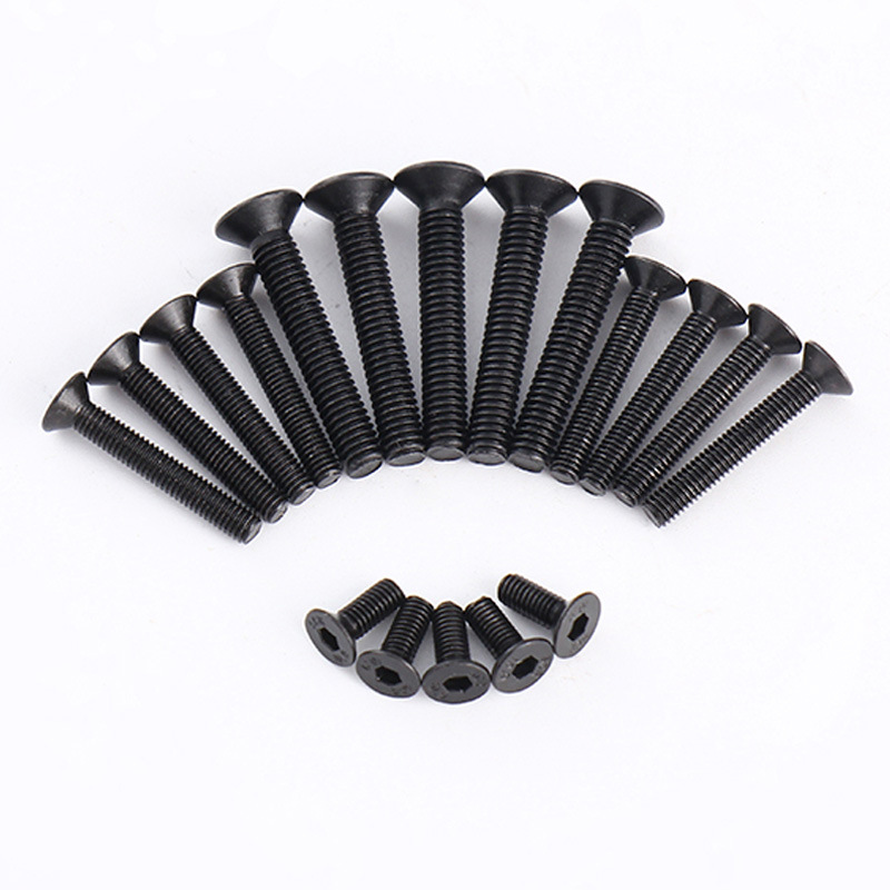 Grade 10.9 Carbon Steel Countersunk Hex Socket Screws, M3/M4/M5/M6