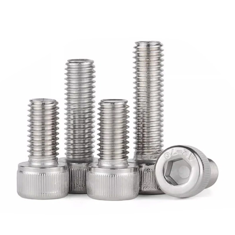 316 Stainless Steel Knurled Socket Head Cap Screws, DIN912, M4 / M6 / M8