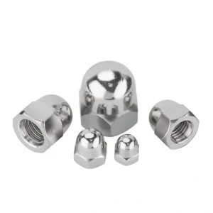 GB923 Zinc-Plated One-Piece Carbon Steel Hex Cap Nuts, M6 / M8