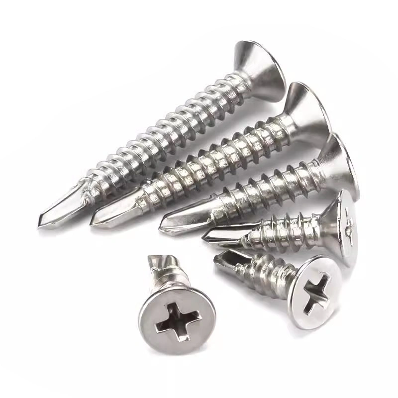 410 Stainless Steel Phillips Countersunk Self-Drilling Screws, M4.2 / M4.8