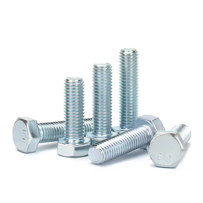 Grade 8.8 Zinc-Plated Hex Head Bolts, Extended Lengths, GB5783, M5/M6/M8/M10/M12/M16