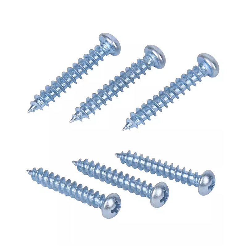 Hardened Zinc-Plated Iron Phillips Pan Head Self-Tapping Screws, M3 / M4 / M5 / M6