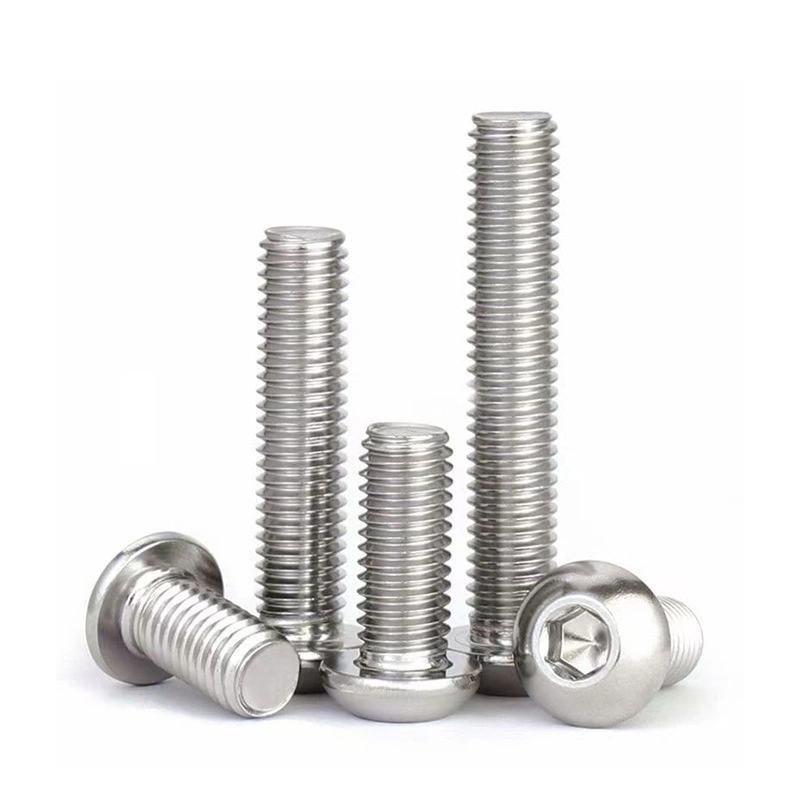 316 Stainless Steel Hex Socket Button Head Screws, M3 / M4 / M5 / M6 / M8 / M10 / M12