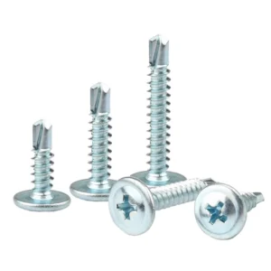 Zinc-Plated Iron Phillips Large Flat Head Self-Drilling Screws, M4.2 / M4.8