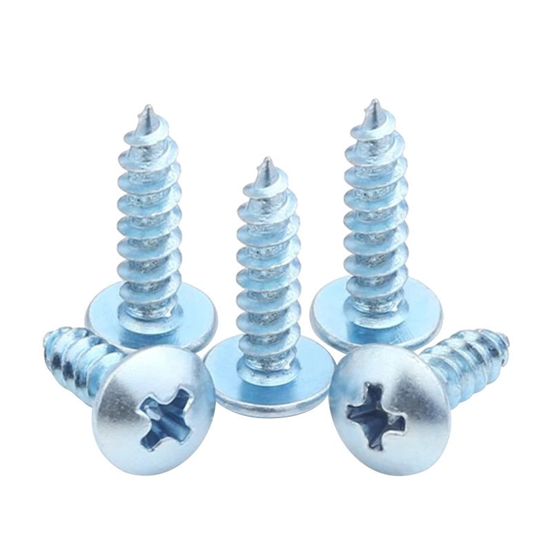 Hardened Zinc-Plated Carbon Steel Phillips Truss Head Self-Tapping Screws
