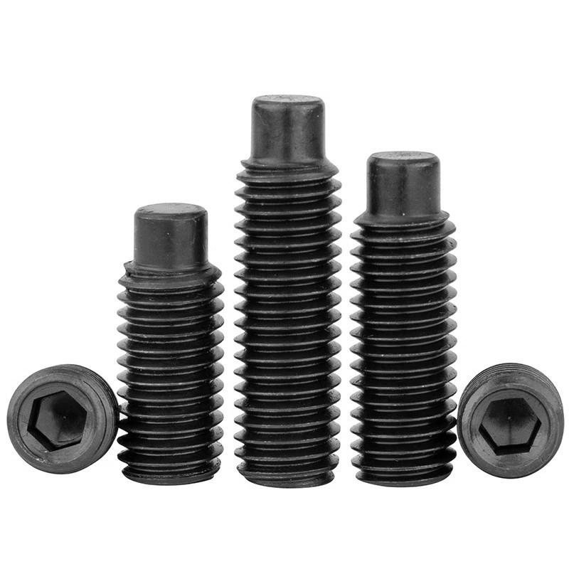 GB79 Hex Socket Dog Point Set Screws, Headless Cylindrical Point