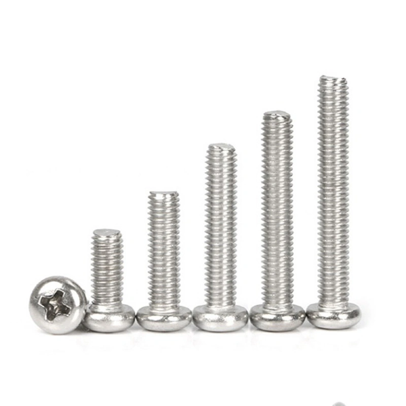 GB818 304 Stainless Steel Phillips Pan Head Machine Screws, Extended Lengths