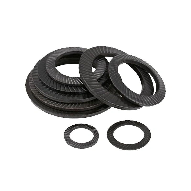 65Mn Steel / 304 Stainless Steel Double-Sided Serrated Lock Washers, DIN9250