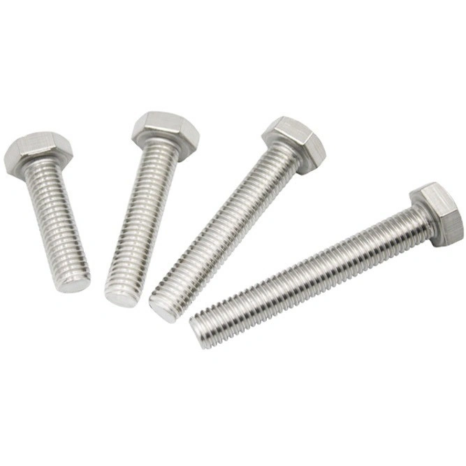 304 Stainless Steel DIN933 Full-Thread Hex Head Bolts, M3-M30