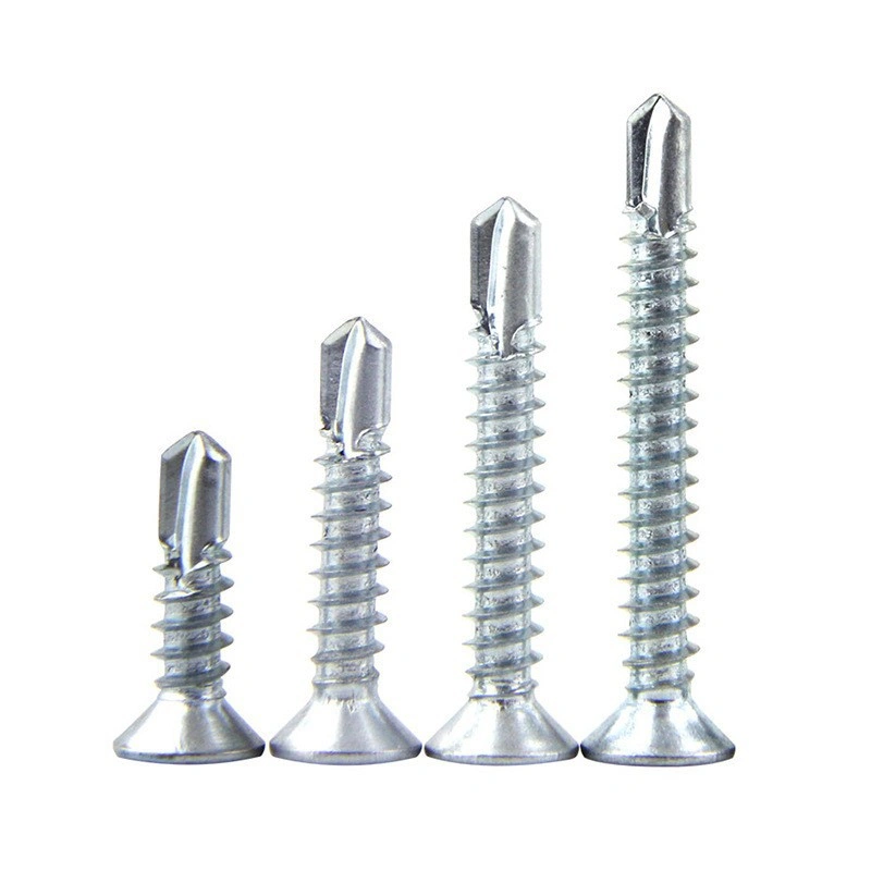 Zinc-Plated Phillips Countersunk Self-Drilling Screws, 4.2 / 4.8 mm
