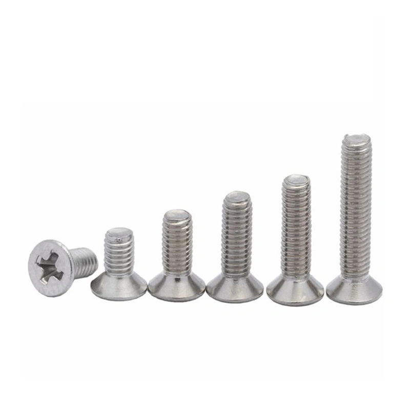 GB819 201 Stainless Steel Phillips Countersunk Machine Screws