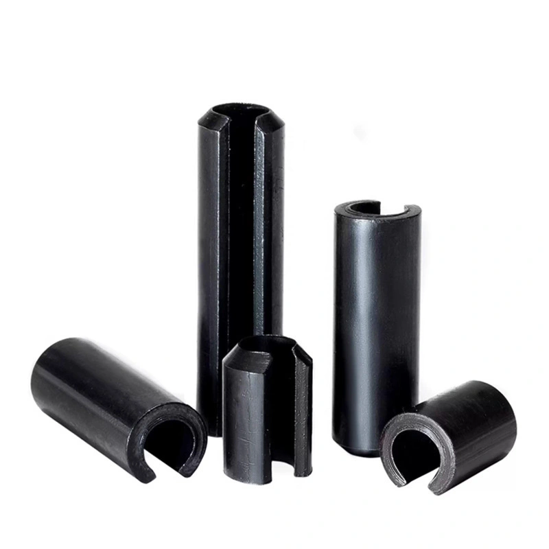 GB879 Blackened Slotted Spring Pins, Hollow Cylindrical Locating Pins, M3/M5/M6/M8/M12