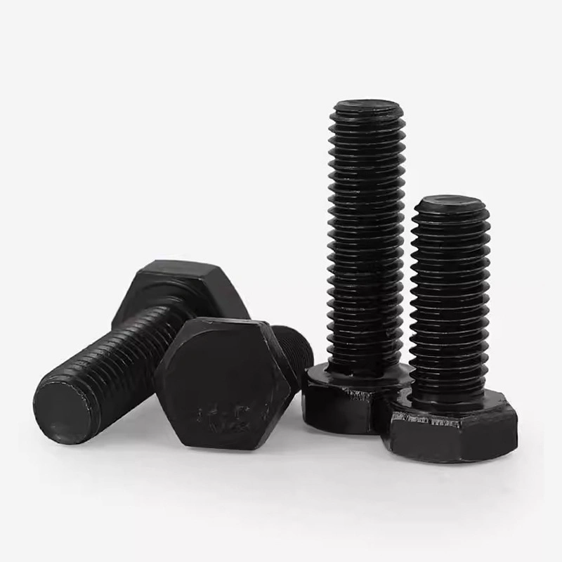 Grade 10.9 Blackened High-Strength Hex Head Bolts for Bridge Applications, M8/M16/M20/M24/M30