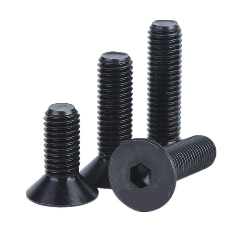 Grade 8.8 Blackened Carbon Steel Countersunk Hex Socket Screws, M6/M8/M10
