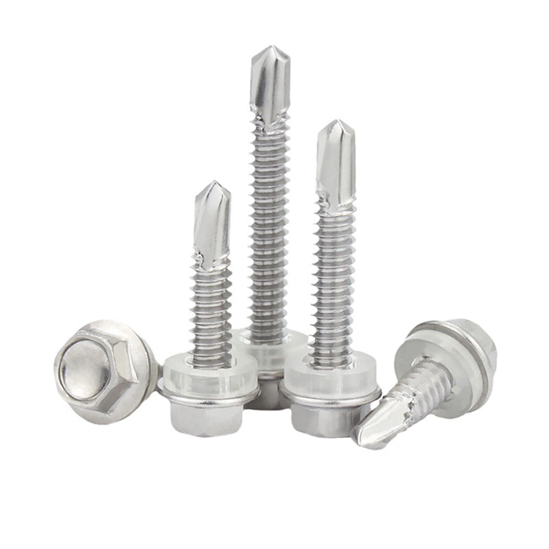 410 Stainless Steel Hex Head Self-Drilling Screws, M5.5/M6.3