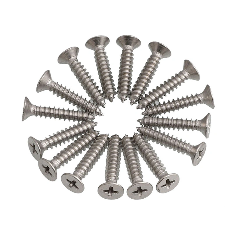 304 Stainless Steel Phillips Countersunk Self-Tapping Wood Screws, Extended Lengths, M3-M8