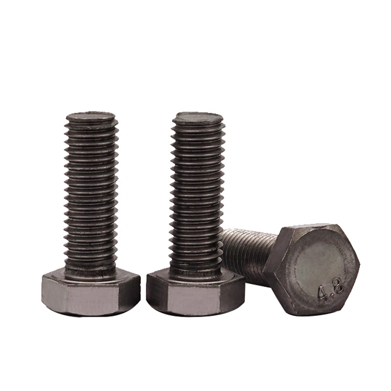 Grade 4.8 Plain-Finish Iron Hex Head Bolts, GB30, M6/M8/M10/M12/M30