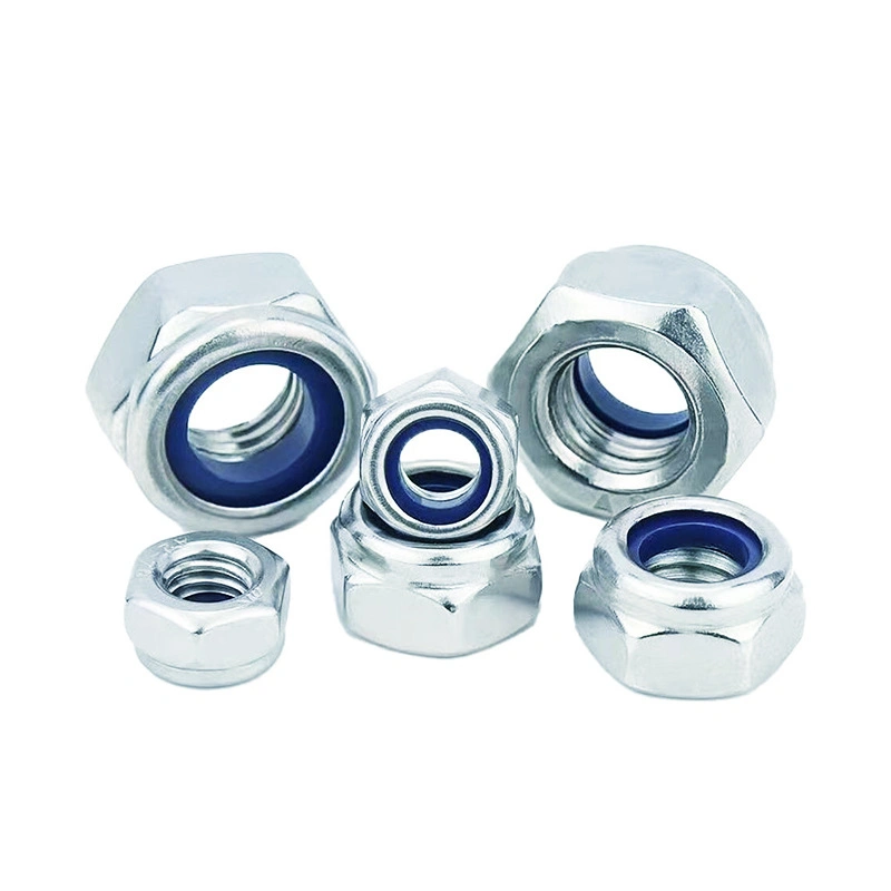 Grade 8.8 Zinc-Plated Nylon-Insert Lock Nuts, DIN985, M6/M8/M10/M12/M16