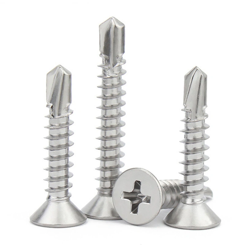 410 Stainless Steel Phillips Countersunk Self-Drilling Screws, M4.2 / M4.8