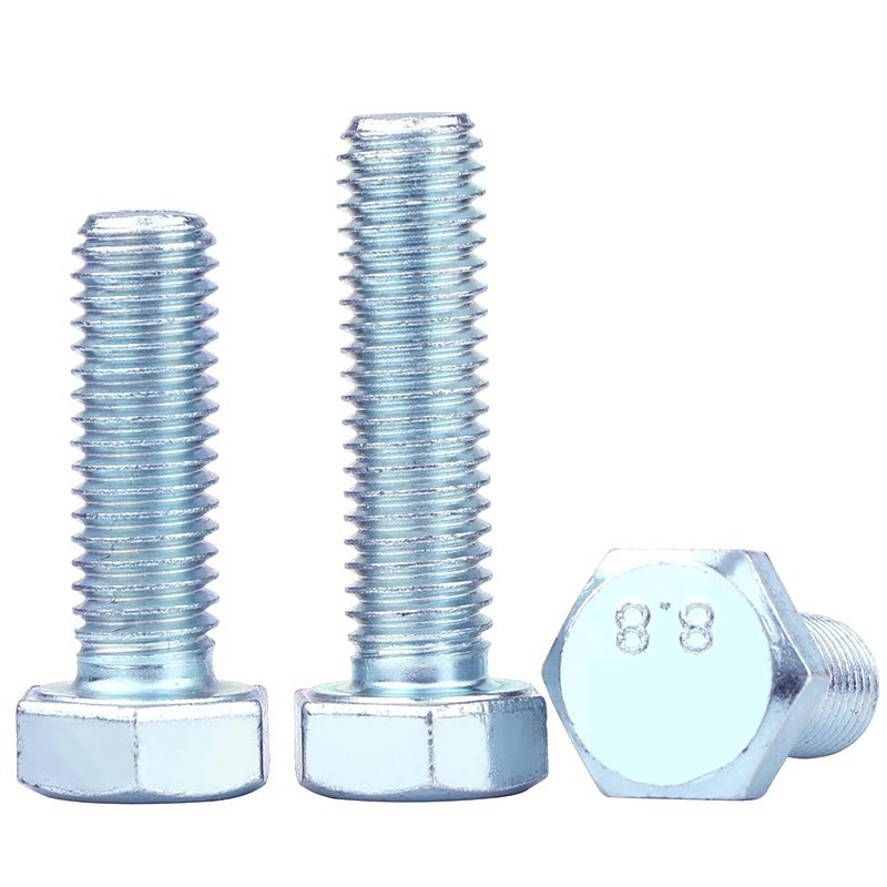 Grade 8.8 Zinc-Plated Hex Head Bolts, Extended Lengths, GB5783, M5/M6/M8/M10/M12/M16
