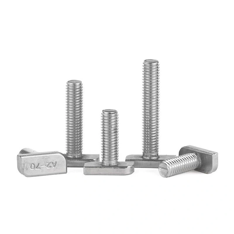 304 Stainless Steel T-Bolts for Aluminium Profiles and Solar Slots, 14.5 / 18 / 23 Heads