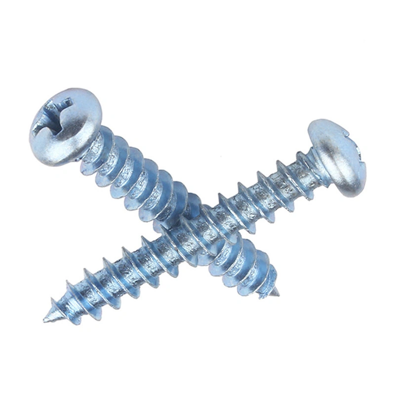 Hardened Zinc-Plated Iron Phillips Pan Head Self-Tapping Screws, M3 / M4 / M5 / M6