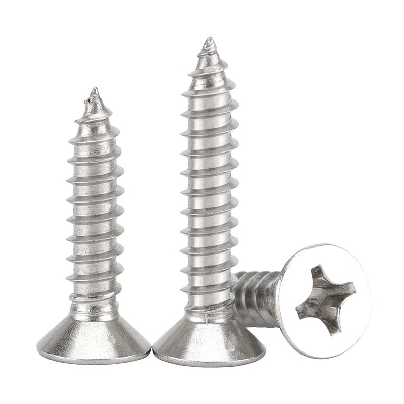 201 Stainless Steel Phillips Countersunk Self-Tapping Wood Screws, M2 / M3 / M4 / M5 / M6