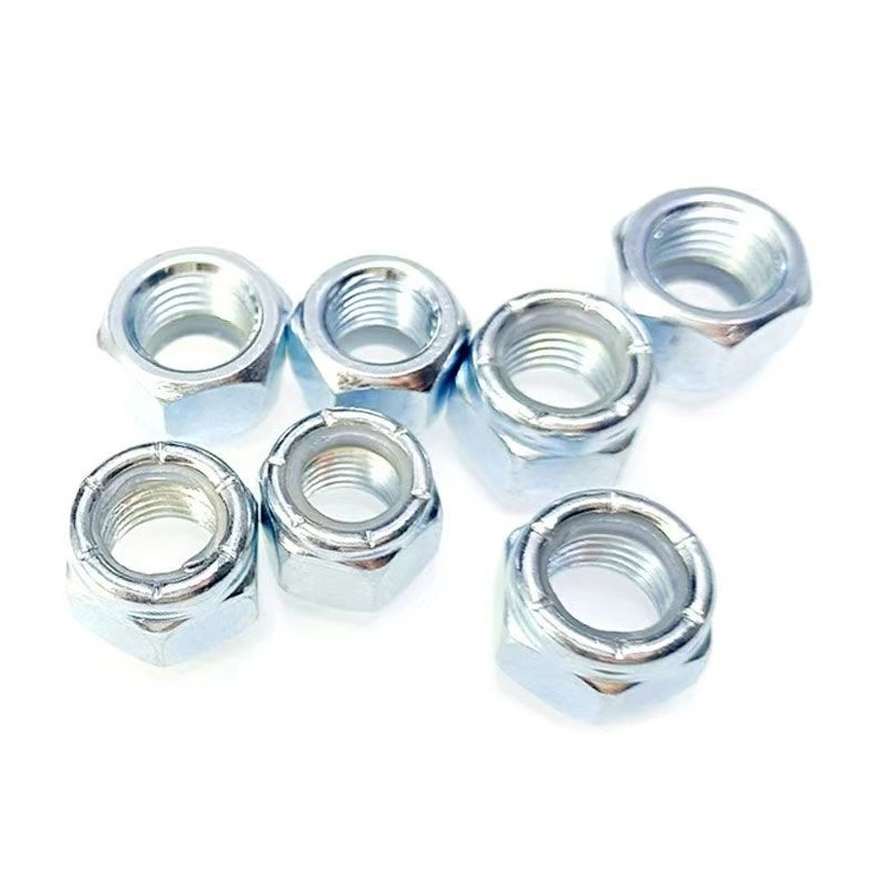 US Grade4.8 Zinc-Plated Hex Nylon-Insert Lock Nuts, UNC / UNF