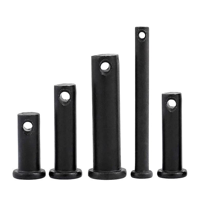 GB882 Blackened Flat Head Clevis Pins with Cross Holes