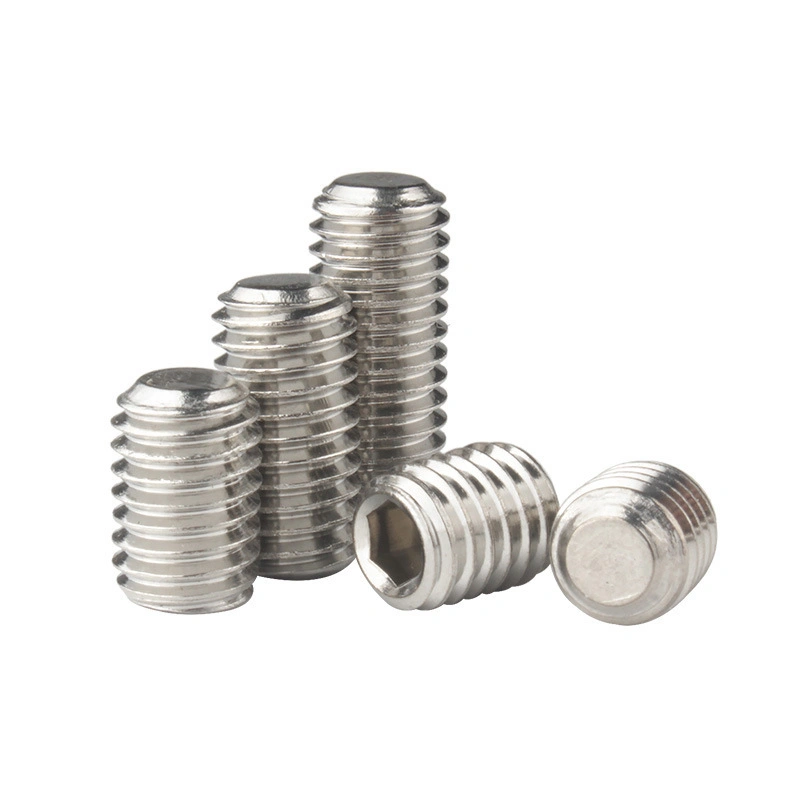 304 Stainless Steel Hex Socket Flat Point Set Screws, M3 / M4 / M5 / M6 / M8 / M10