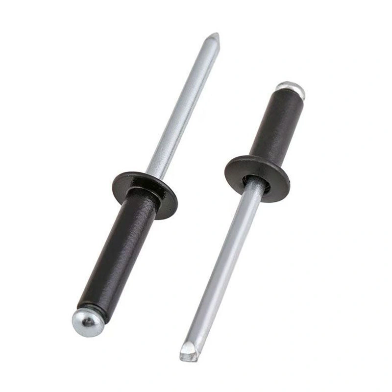 Black Open-End Aluminium Blind Rivets, M3.2 / M4 / M5