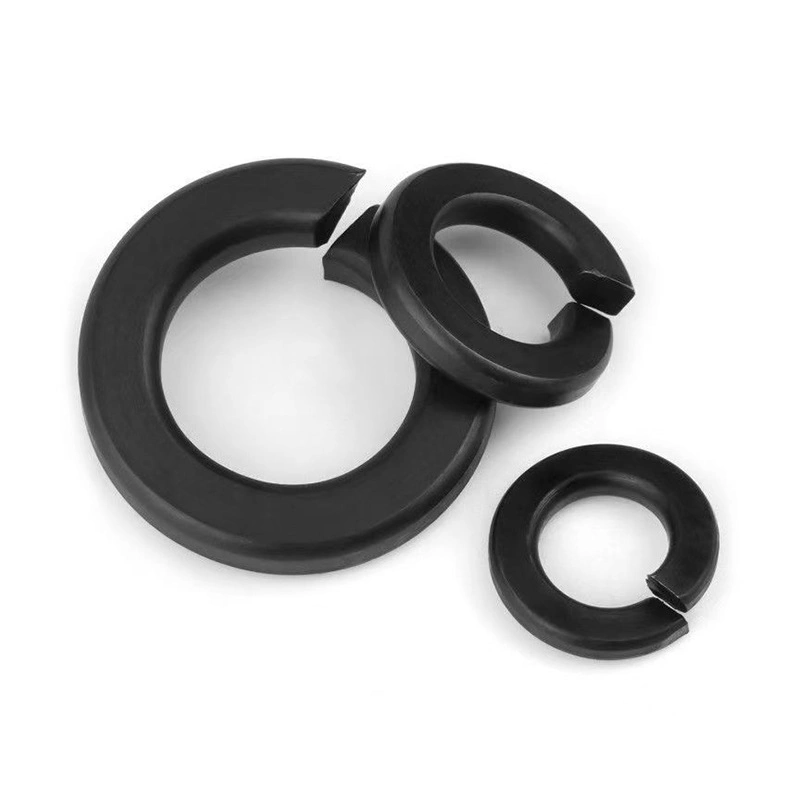 GB7244 Heat-Treated Heavy-Duty Split Spring Washers, Blackened and Zinc-Plated Options