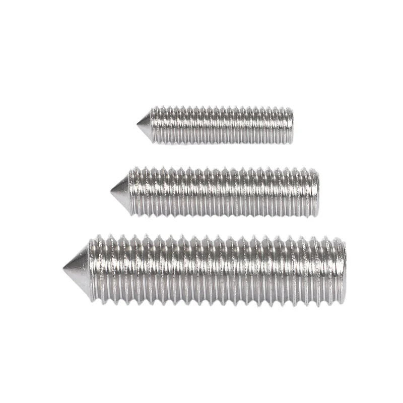 304 Hex Socket Cone Point Set Screws M3-M16SeriesDIN914 Cone Point Tight.GB78 Pointed Head Screws Set Screws