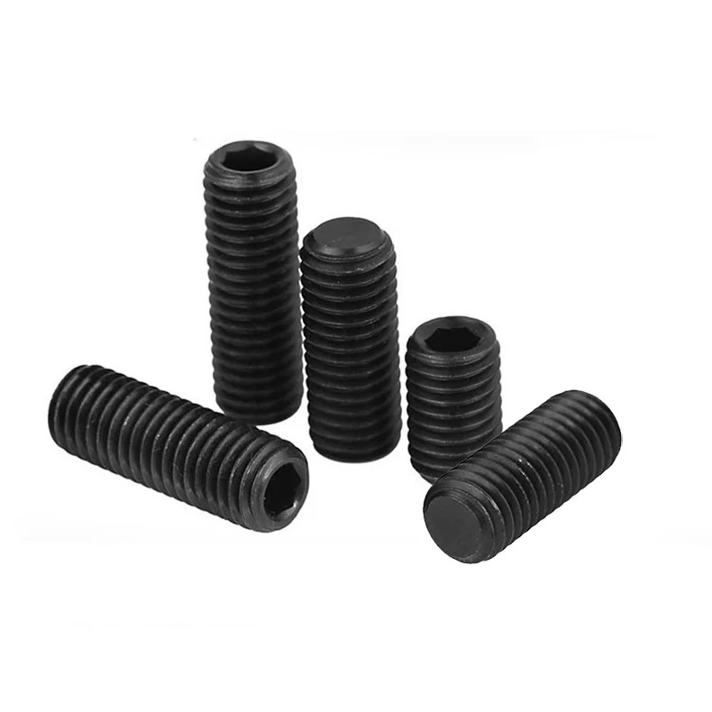 DIN913 Screws GB77Tight Screw 12.9Level Alloy Steel Hex Socket Set Screws Flat Point Machine m Screws Headless Set Screws