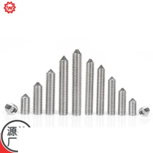 304 Hex Socket Cone Point Set Screws M3-M16SeriesDIN914 Cone Point Tight.GB78 Pointed Head Screws Set Screws