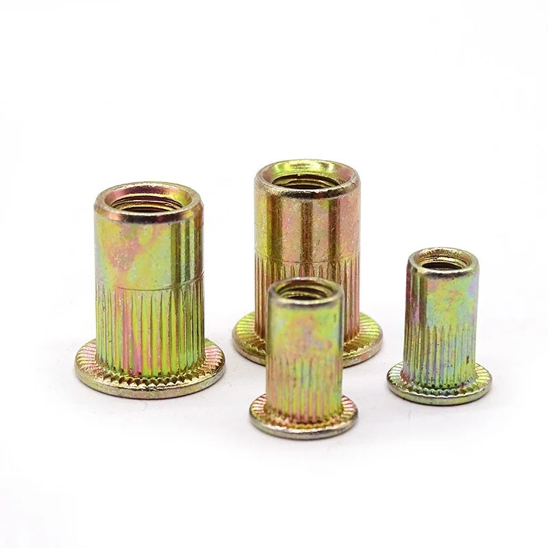 Rivet Nuts Partial Hex Rivet Nuts Flat Head Hard Rivet Nuts Knurled Rivet Nuts M3-M12 Stainless Steel Rivet Nuts