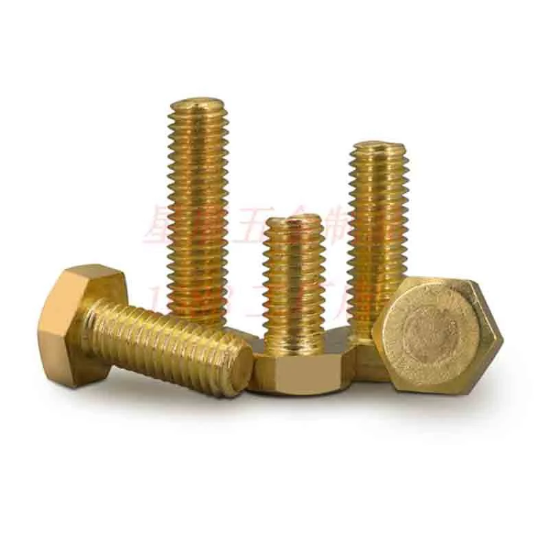 Copper Brass Hex Bolts Threaded Rods Hex Head M3M4M5M6M8M10M12