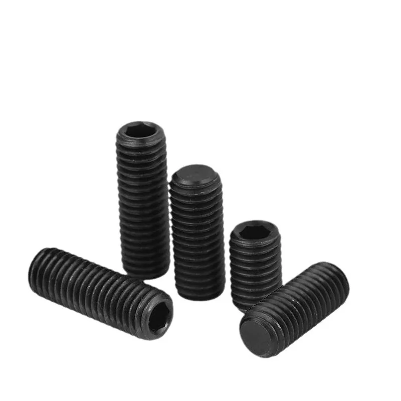 DIN913 Screws GB77Tight Screw 12.9Level Alloy Steel Hex Socket Set Screws Flat Point Machine m Screws Headless Set Screws