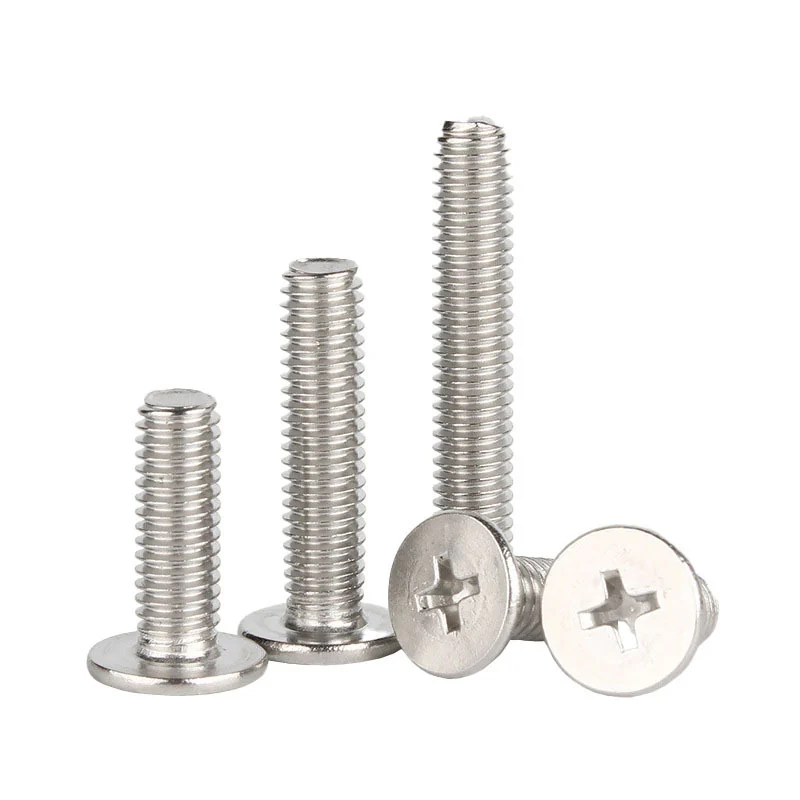 Carbon Steel Nickel-Plated CM Thin Head Small Large Truss Head Cross-Recessed Screws Flat Head