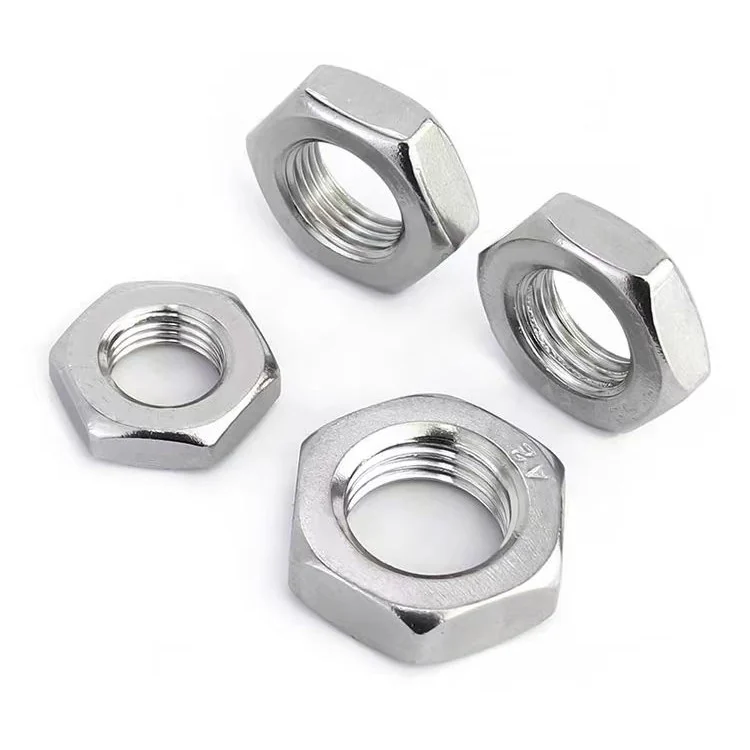 304 Stainless Steel Thin Hex Nuts Extra-Thin Flat M3M4M5M6M8M10M12M16M18M20