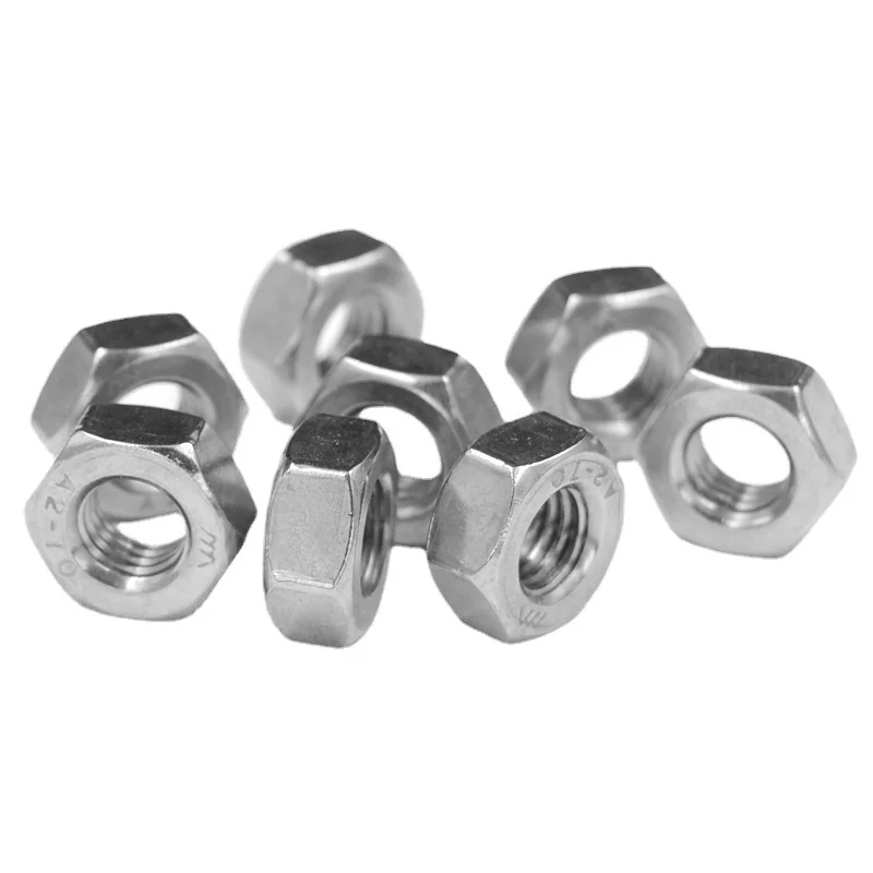 304 Stainless Steel Hex Nuts DIN934M6M8M10M12